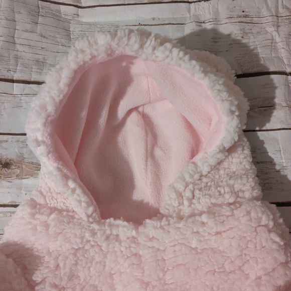 New Jessica Simpson Pink Sherba Fleece Dog Hoodie with Teddy Bear Ears - Picture 3 of 11